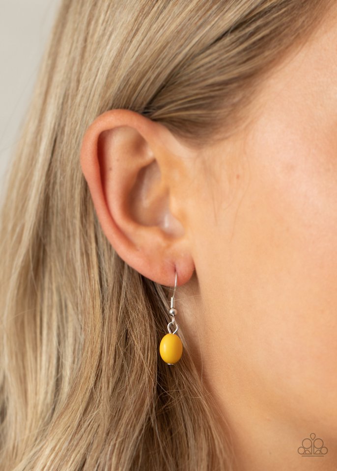 When I GLOW Up - Yellow - Paparazzi Necklace Image