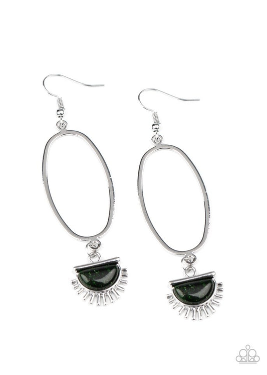 SOL Purpose - Green - Paparazzi Earring Image