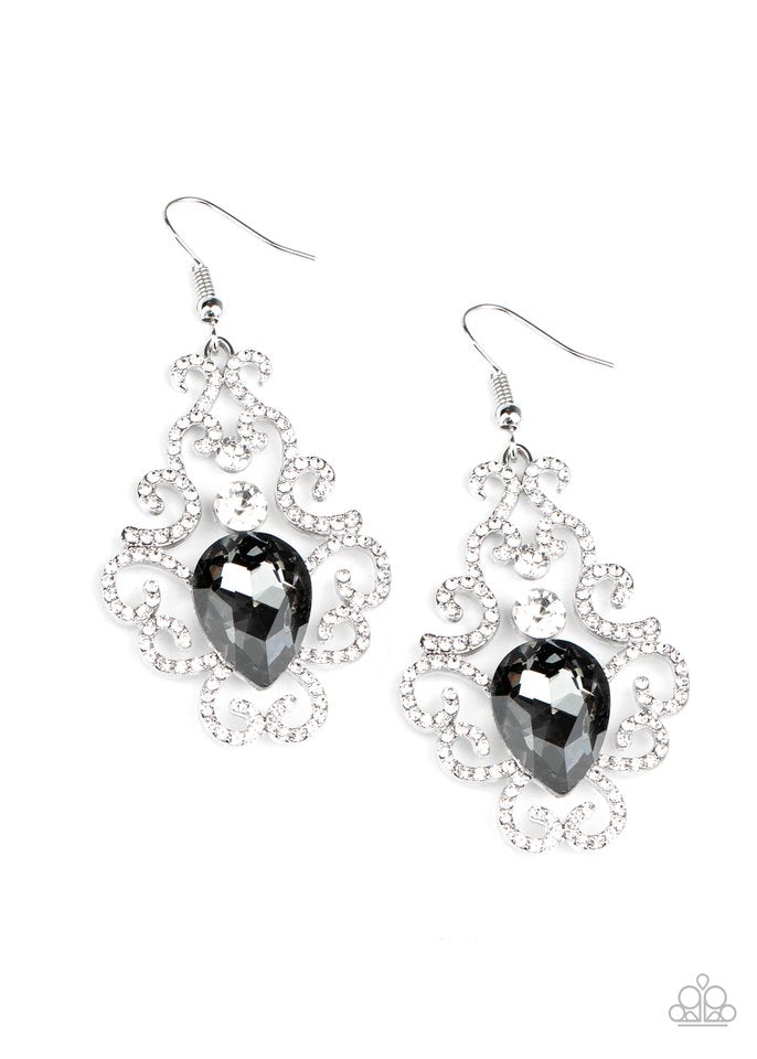 Happily Ever AFTERGLOW - Silver - Paparazzi Earring Image
