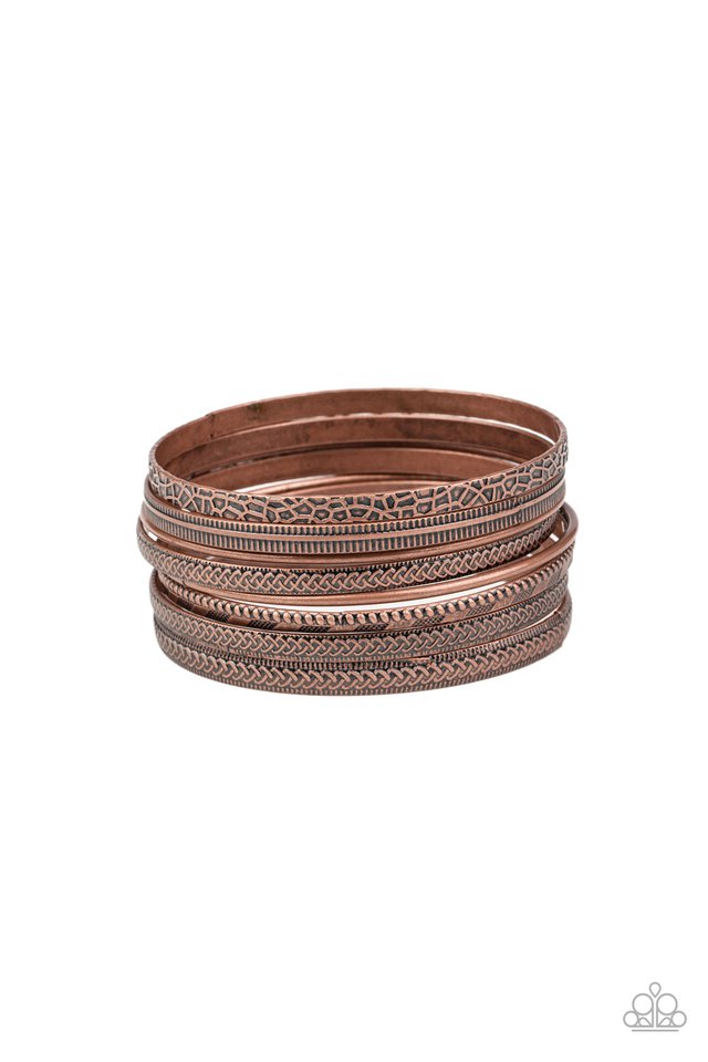 Relics On Repeat - Copper - Paparazzi Bracelet Image