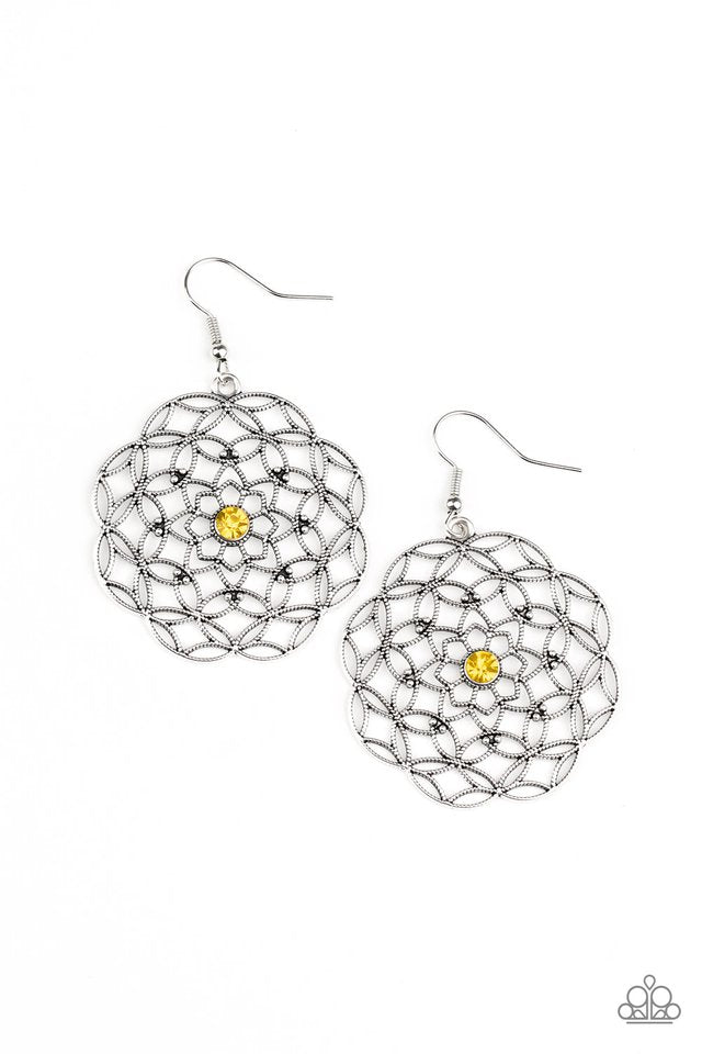 Botanical Bash - Yellow - Paparazzi Earring Image