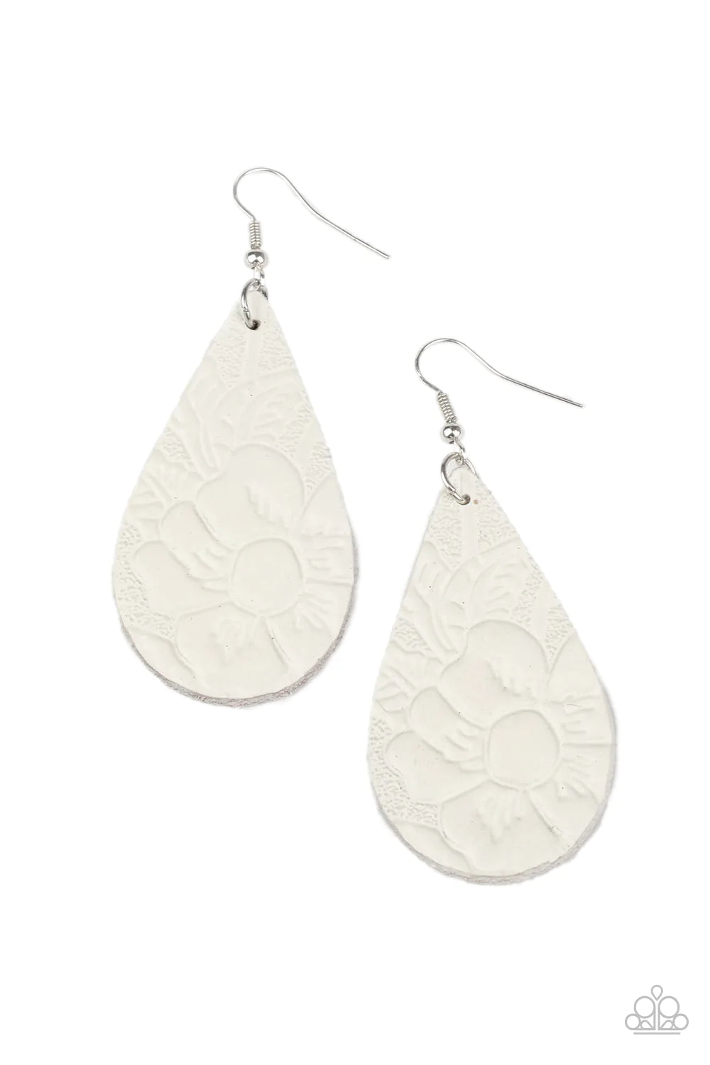 Paparazzi Earring ~ Beach Garden - White