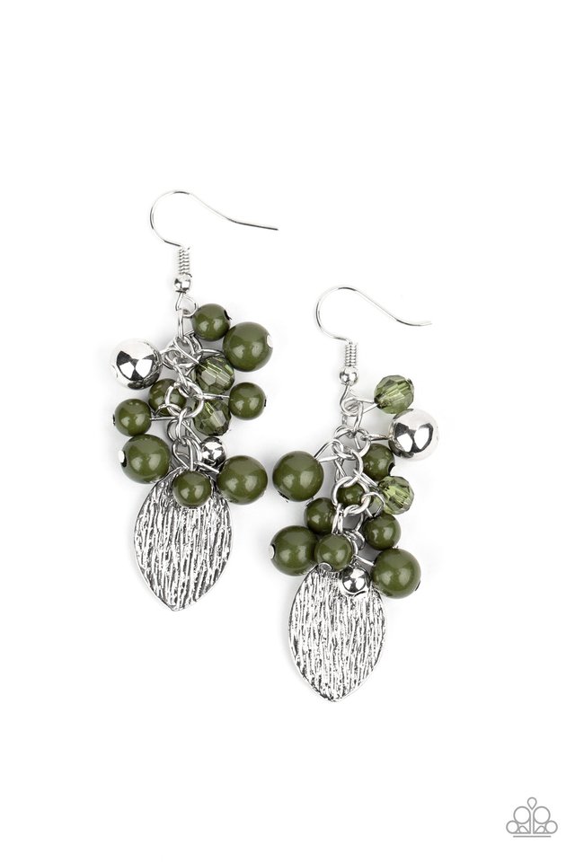 Fruity Finesse - Green - Paparazzi Earring Image