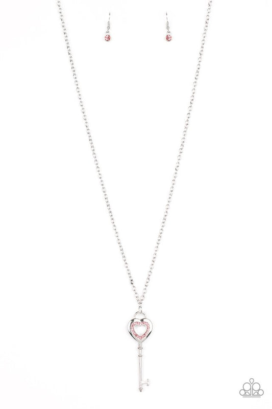Unlock Your Heart - Pink - Paparazzi Necklace Image