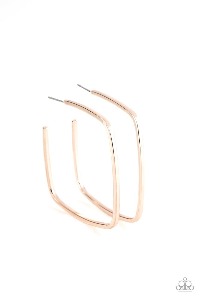 Brazen Beauty - Rose Gold - Paparazzi Earring Image