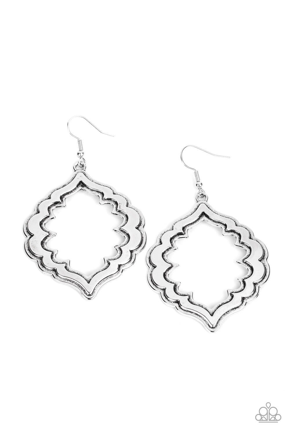Paparazzi Earring ~ Taj Mahal Majesty - Silver