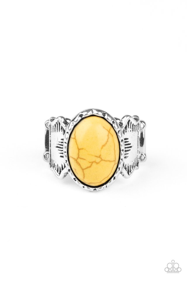 Aint No Mesa High Enough - Yellow - Paparazzi Ring Image