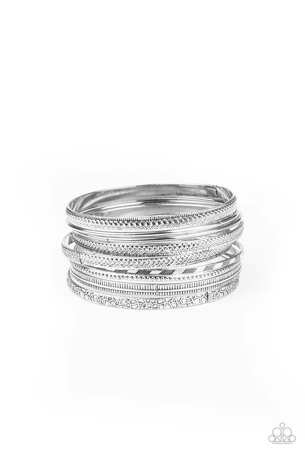 Paparazzi Bracelet Relics On Repeat Silver Paparazzi Jewelry