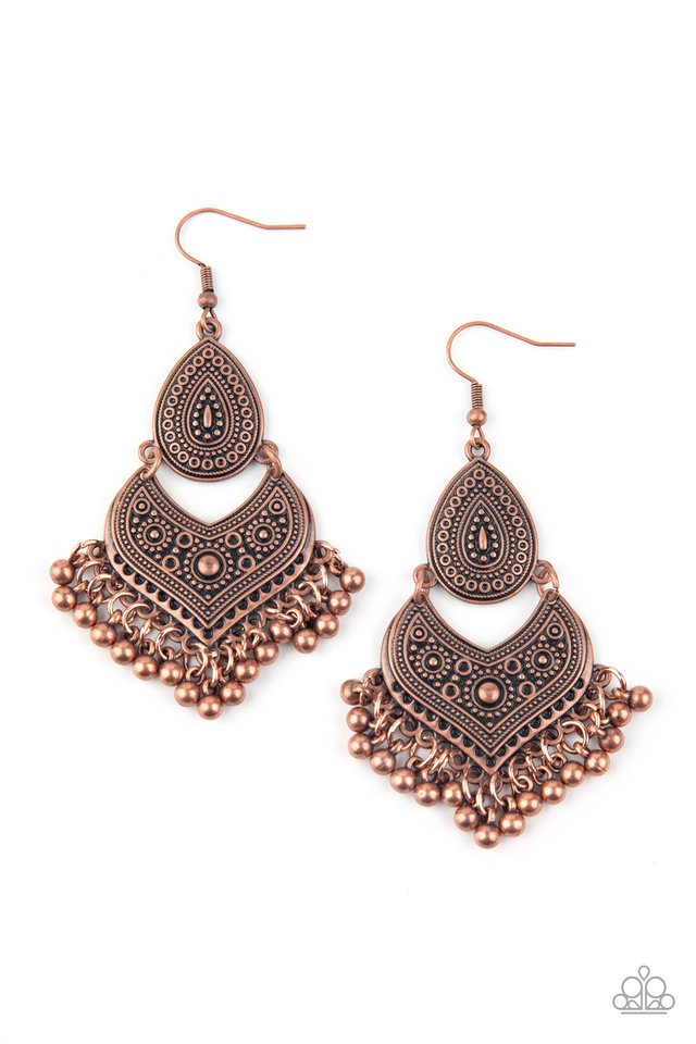 Music To My Ears - Copper - Paparazzi Earring Image