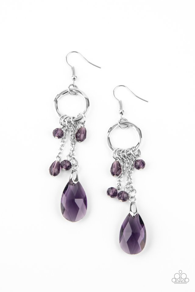 Glammed Up Goddess - Purple - Paparazzi Earring Image