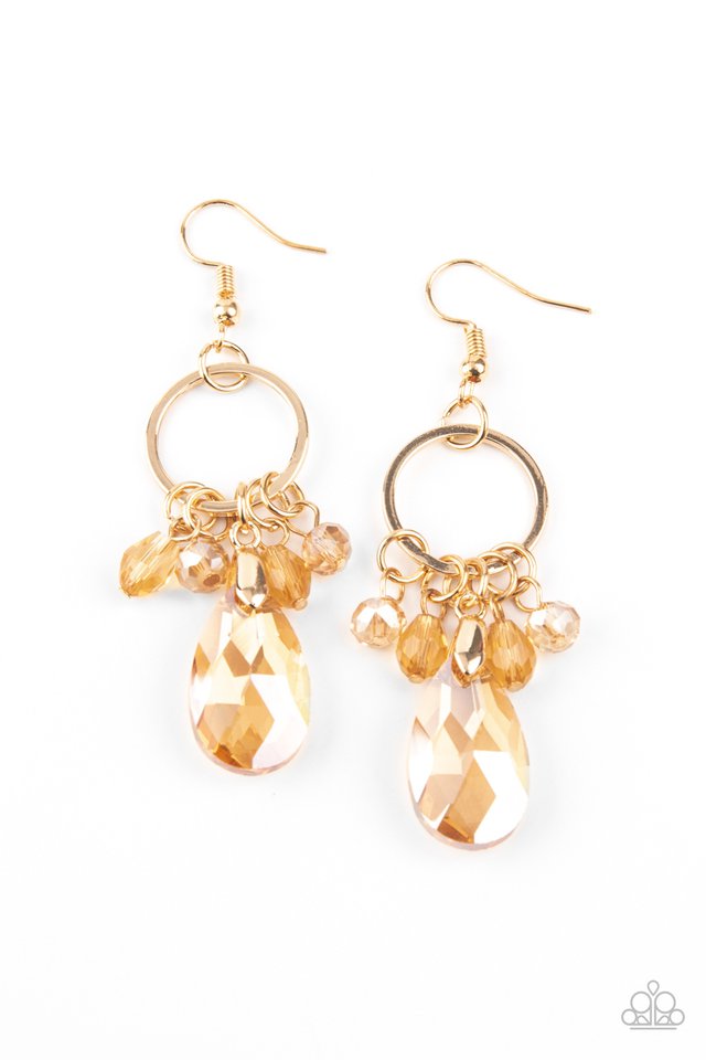 Unapologetic Glow - Gold - Paparazzi Earring Image