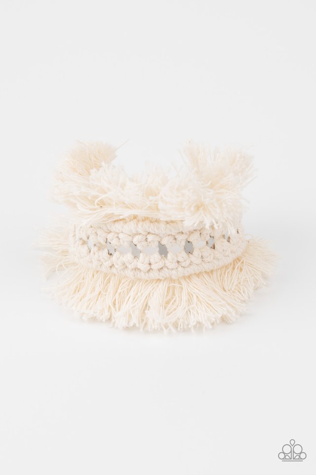 Homespun Hardware - White - Paparazzi Bracelet Image
