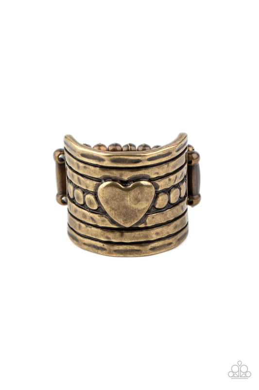 Paparazzi Ring ~ Dont Lose Heart - Brass