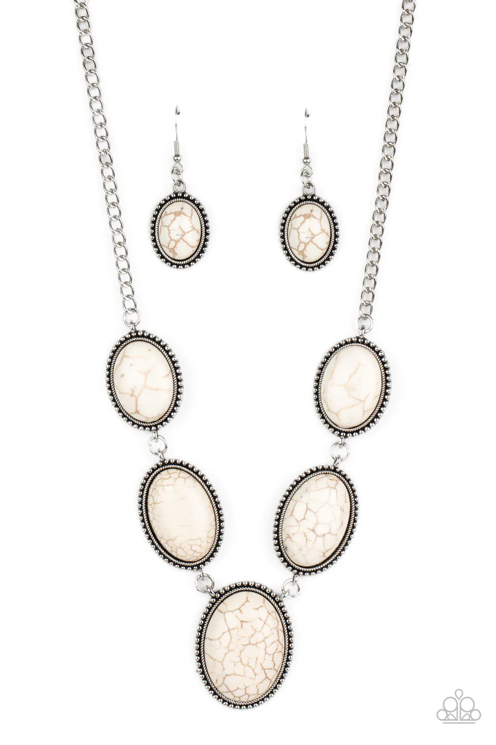 Paparazzi Necklace ~ River Valley Radiance - White