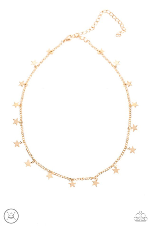 Starry Skies - Gold - Paparazzi Necklace Image