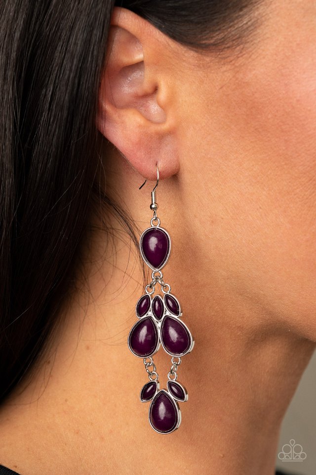 Paparazzi Earring ~ Superstar Social - Purple