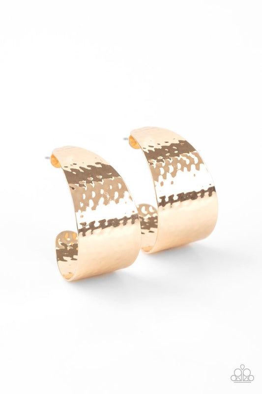 Flatten The Curve - Gold - Paparazzi Earring Image