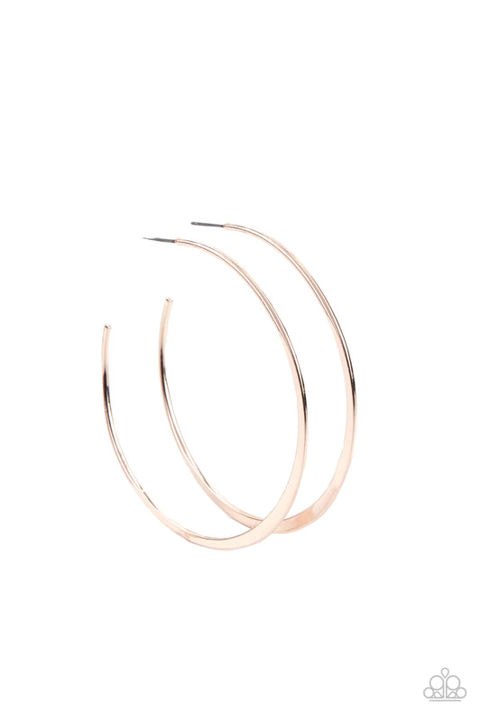 Paparazzi Earring ~ Dont Lose Your Edge - Rose Gold