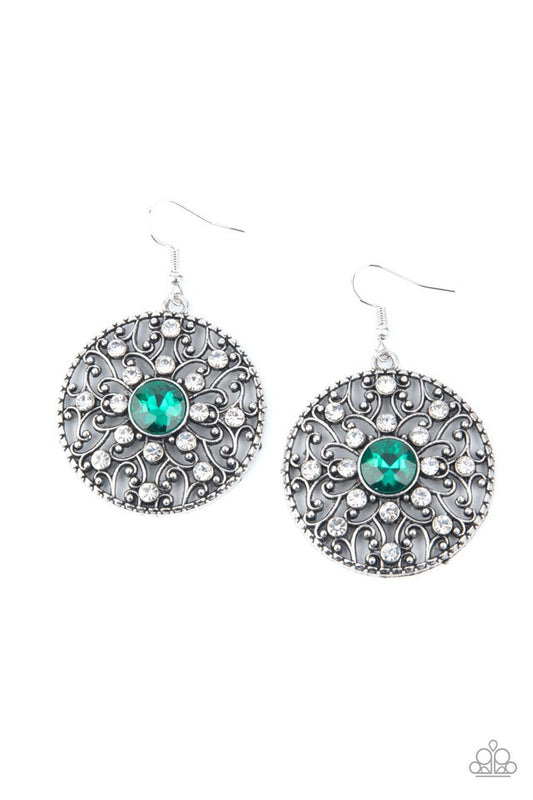 GLOW Your True Colors - Green - Paparazzi Earring Image