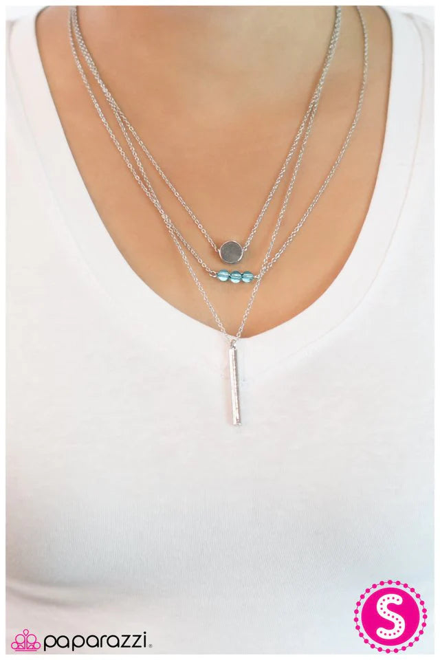 Paparazzi Necklace ~ Lost In Time - Blue