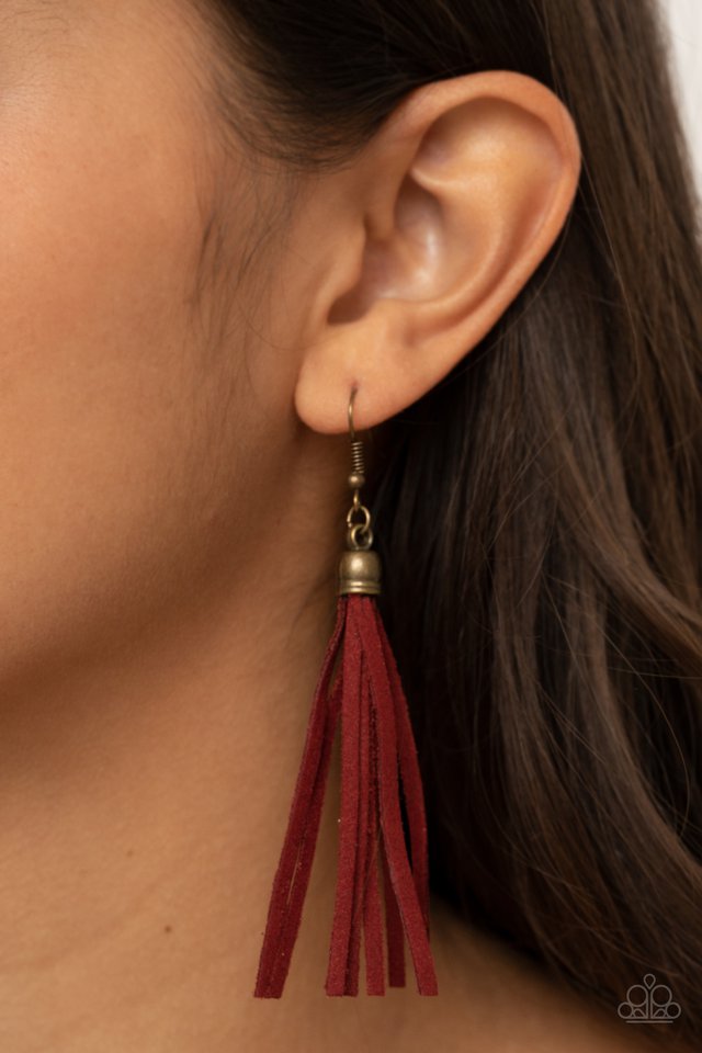 Feel at HOMESPUN - Red - Paparazzi Necklace Image