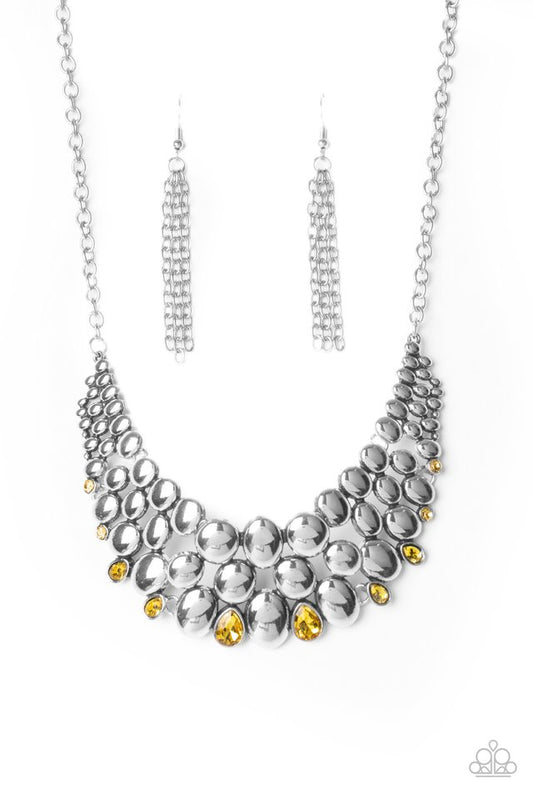 Powerhouse Party - Yellow - Paparazzi Necklace Image