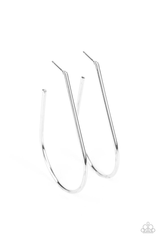 City Curves - Silver - Paparazzi Earring Image