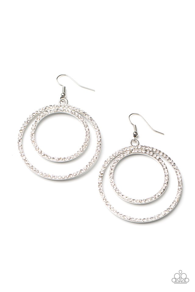 Radiating Refinement - White - Paparazzi Earring Image