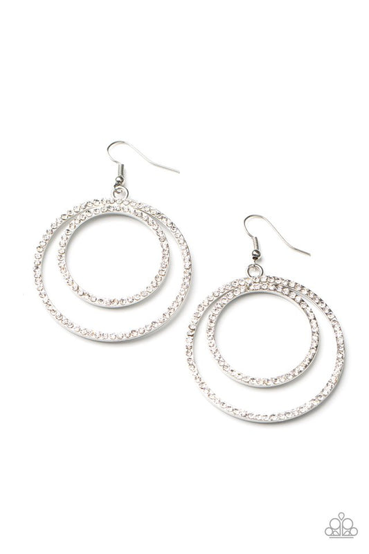 Radiating Refinement - White - Paparazzi Earring Image
