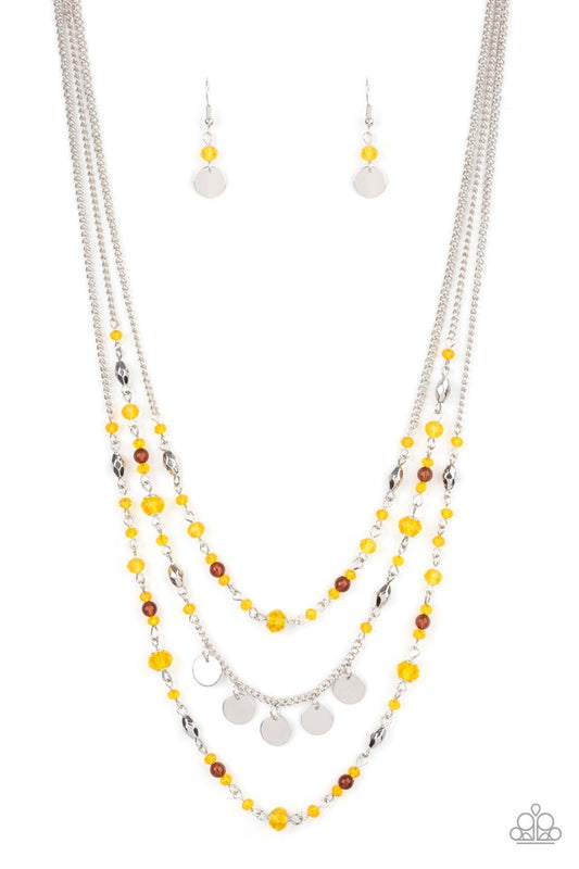 Step Out of My Aura - Yellow - Paparazzi Necklace Image