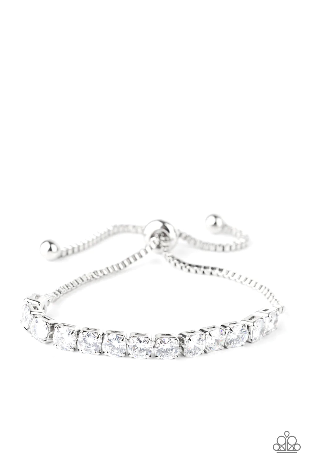 Paparazzi Bracelet ~ Red Carpet Rival - White
