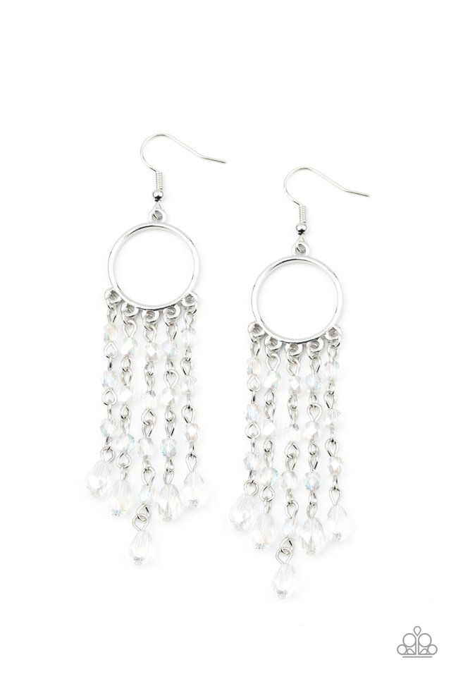 Dazzling Delicious - White - Paparazzi Earring Image