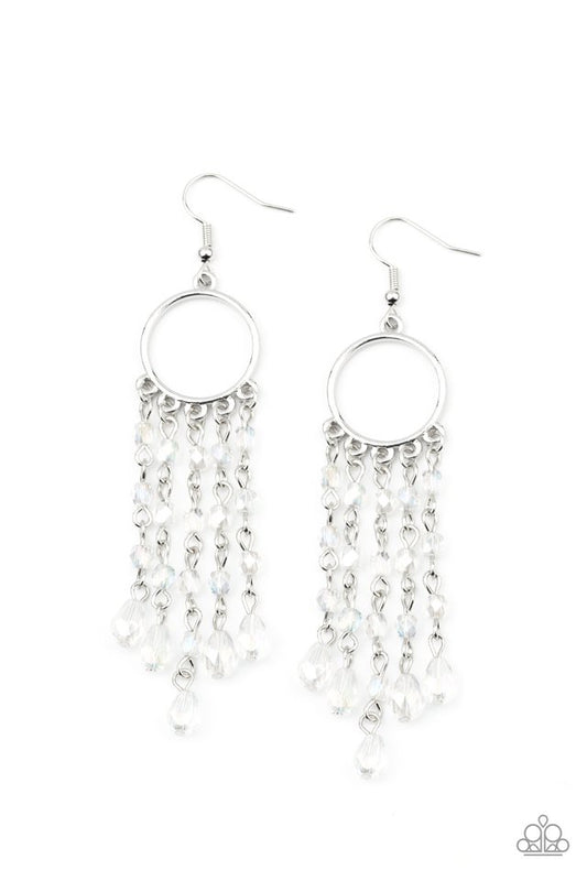 Dazzling Delicious - White - Paparazzi Earring Image
