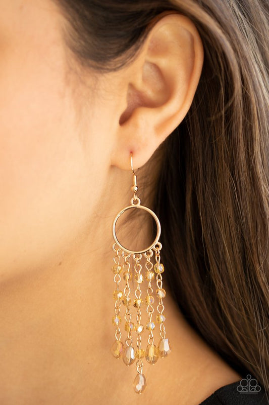 Dazzling Delicious - Gold - Paparazzi Earring Image