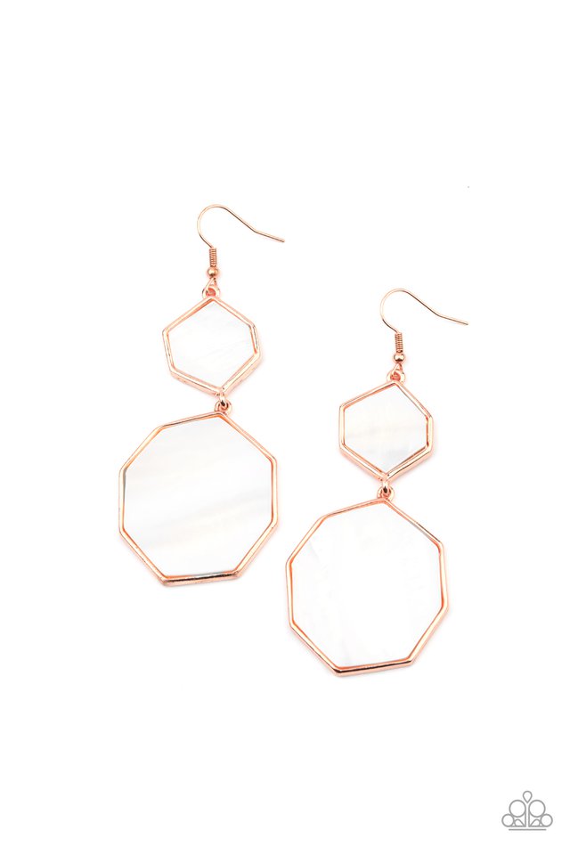 Vacation Glow - Copper - Paparazzi Earring Image