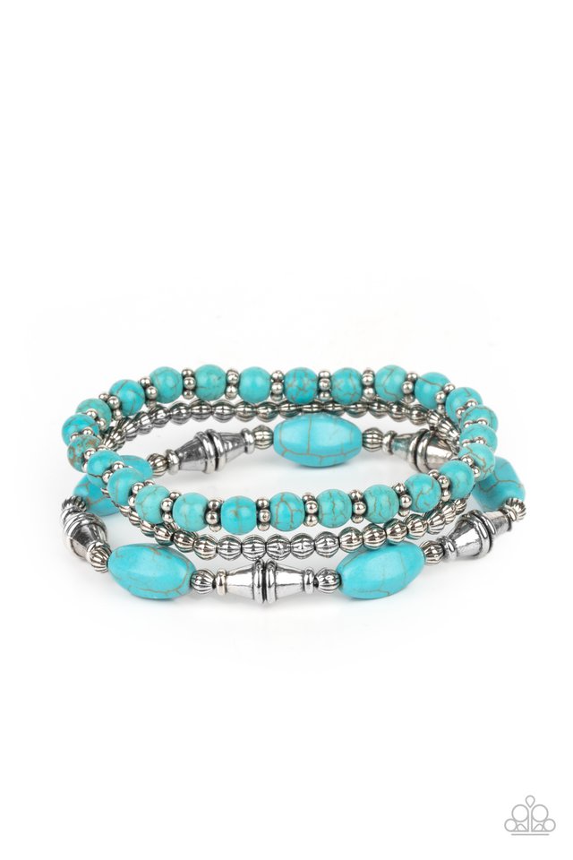 Sahara Sanctuary - Blue - Paparazzi Bracelet Image