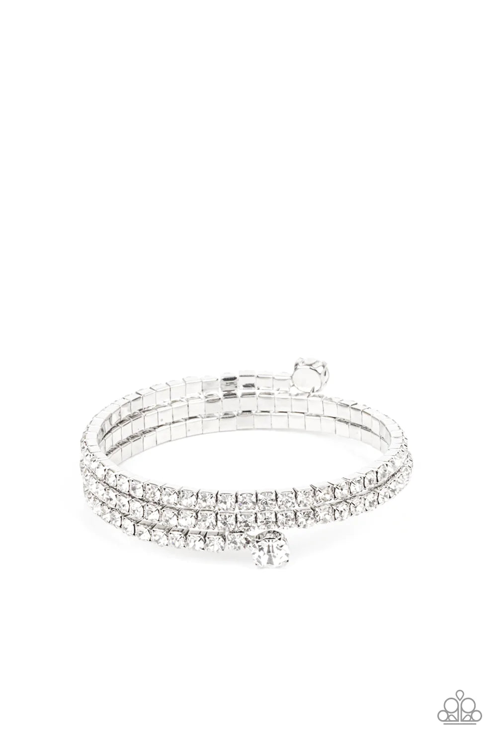 Paparazzi Bracelet ~ After Party Princess - White