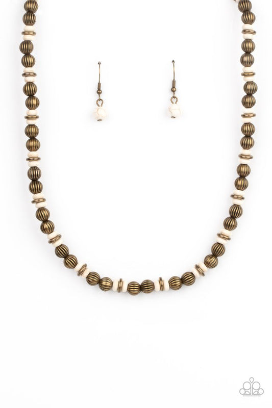 ZEN You Least Expect It - Brass - Paparazzi Necklace Image