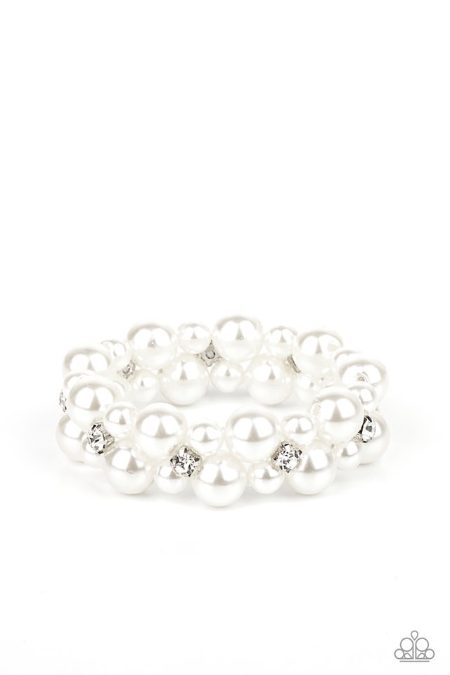 Flirt Alert - White - Paparazzi Bracelet Image