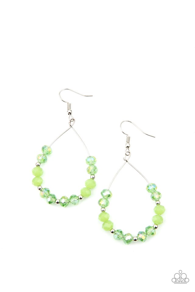 Wink Wink - Green - Paparazzi Earring Image