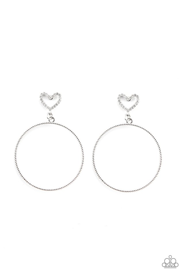 Love Your Curves - White - Paparazzi Earring Image