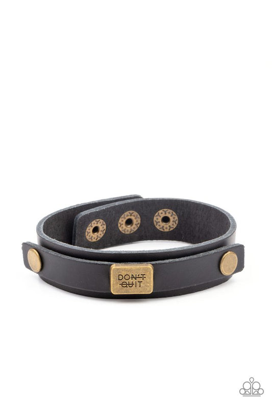 Dont Quit Now - Black - Paparazzi Bracelet Image