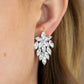 They See Me Glowin - White - Paparazzi Earring Image