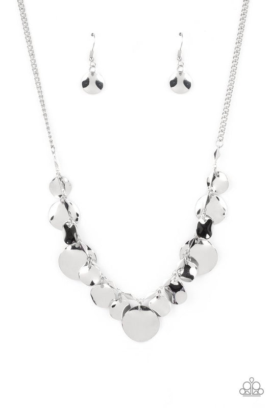 GLISTEN Closely - Silver - Paparazzi Necklace Image
