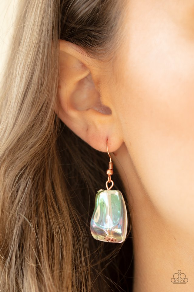 Iridescently Ice Queen - Copper - Paparazzi Necklace Image