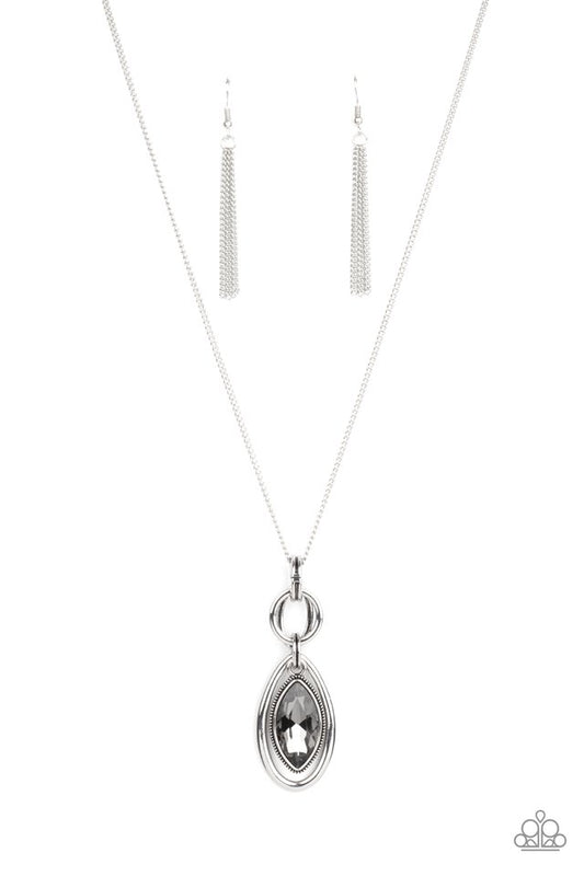 Glamorously Glaring - Silver - Paparazzi Necklace Image