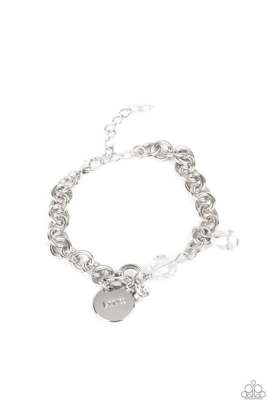 Lovable Luster - White - Paparazzi Bracelet Image
