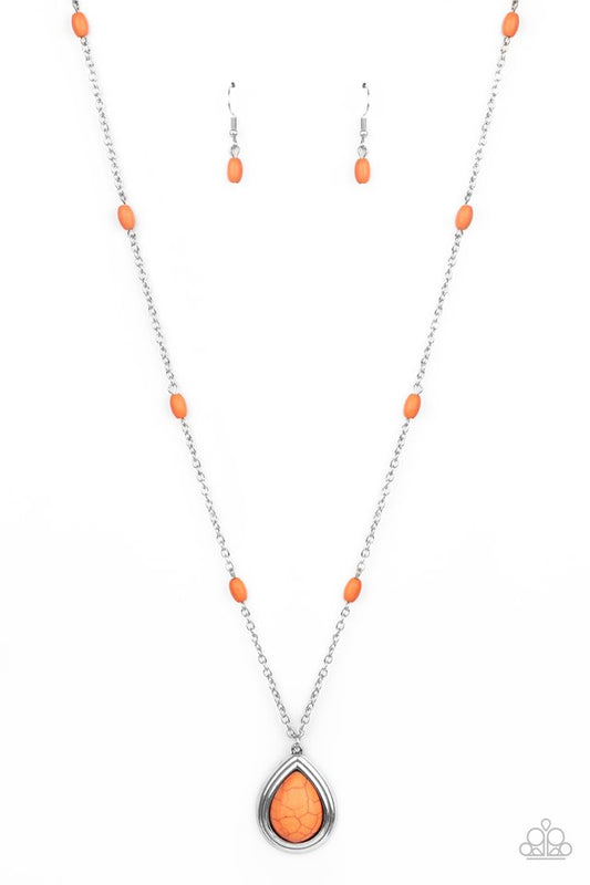 Go Tell It On The MESA - Orange - Paparazzi Necklace Image