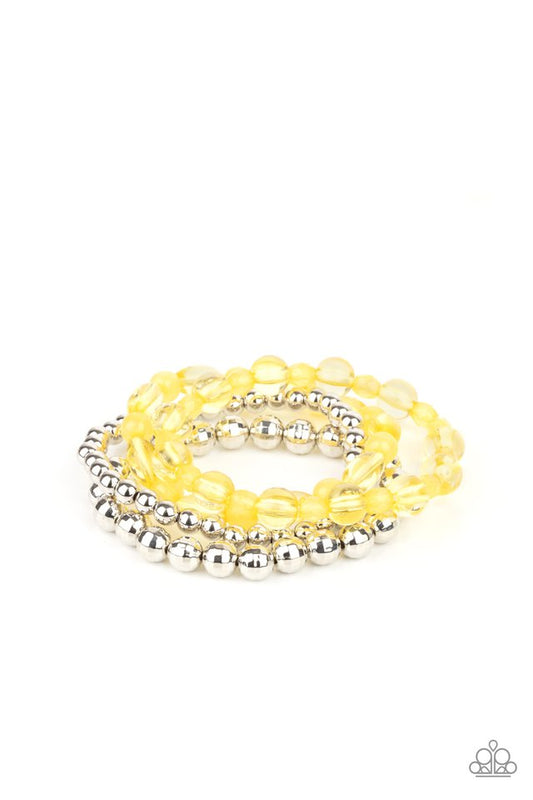 Delightfully Disco - Yellow - Paparazzi Bracelet Image