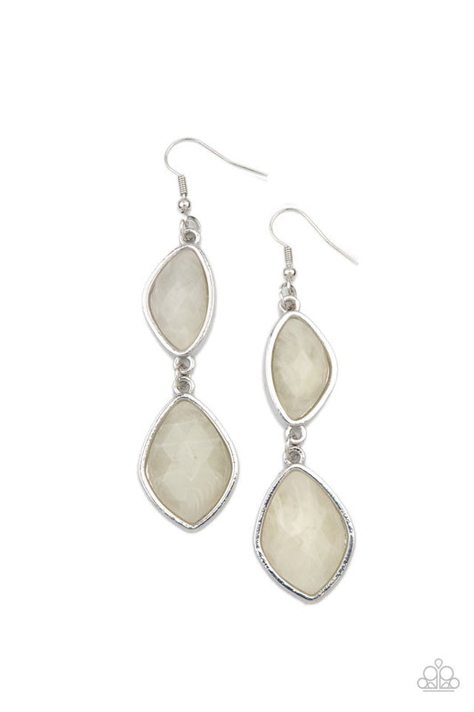 The Oracle Has Spoken - White - Paparazzi Earring Image